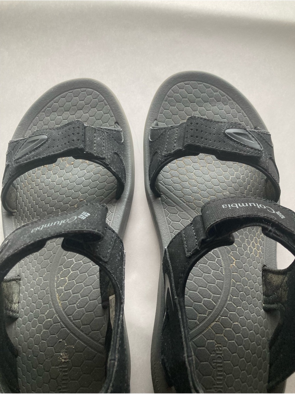 Columbia Sandals Mens 10 Black Techlite Omni Grip Sport Hook & Loop BM4511-010 - Picture 9 of 10